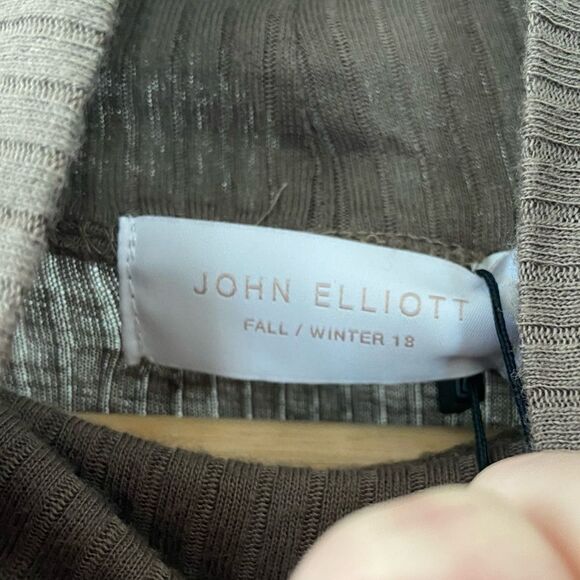NWT John Elliott Des Cotton Cashmere Cropped Ribbed Turtleneck size 2 Medium - Picture 5 of 6